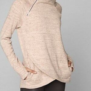 Athleta Cozy Karma Asym Pull Over Sweatshirt
